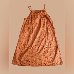 H&M Casual Orange and Black Dress with Spaghetti Straps